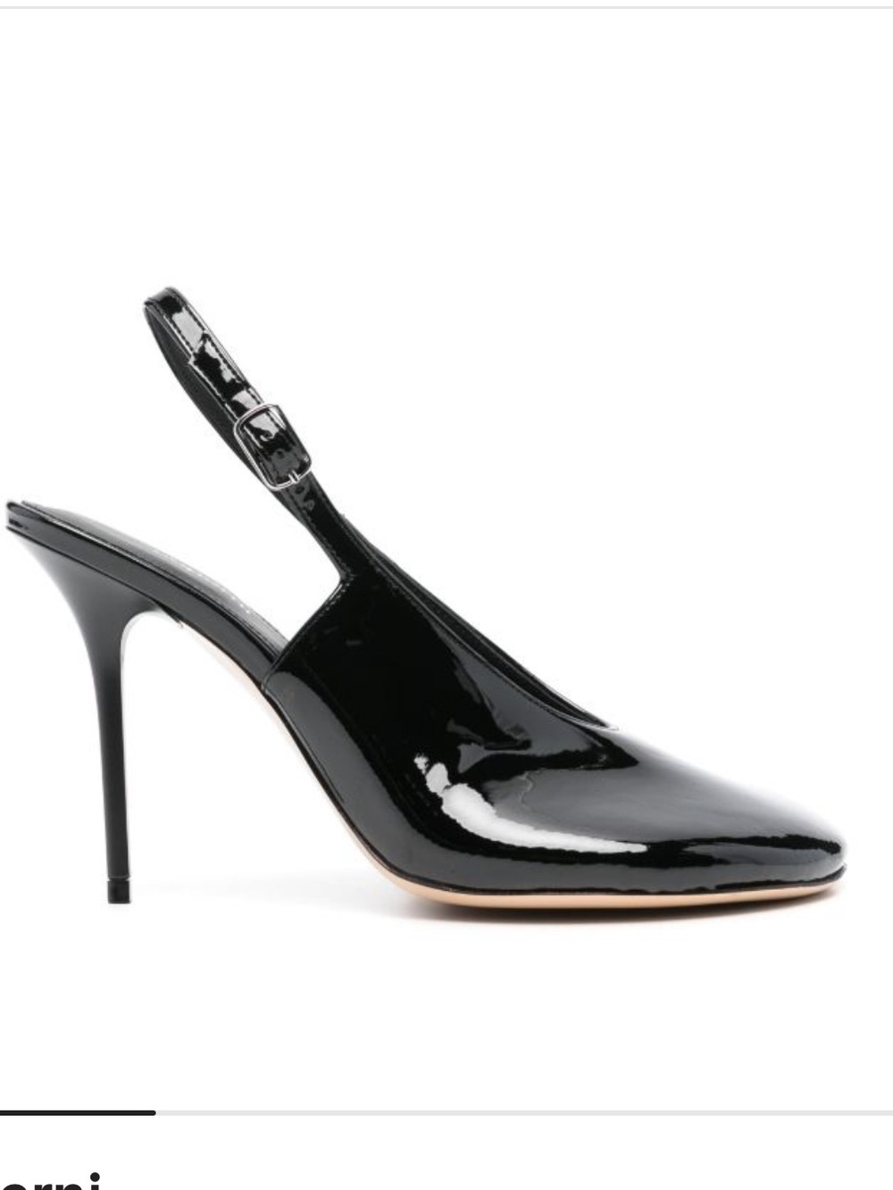 Coperni Black Patent Slingback Pumps - Glossy Rounded Toe - Picture 4 of 4